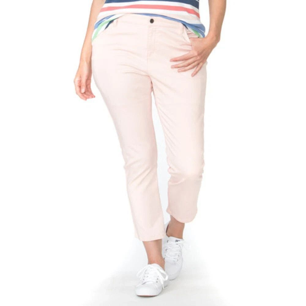 Chaps Madden Capri Pants Womens 10 Pink Slimming Stretch NEW
